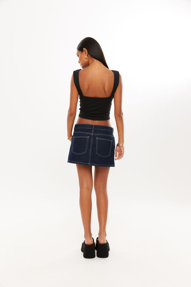 Super Smooth Backless Tank, BLACK