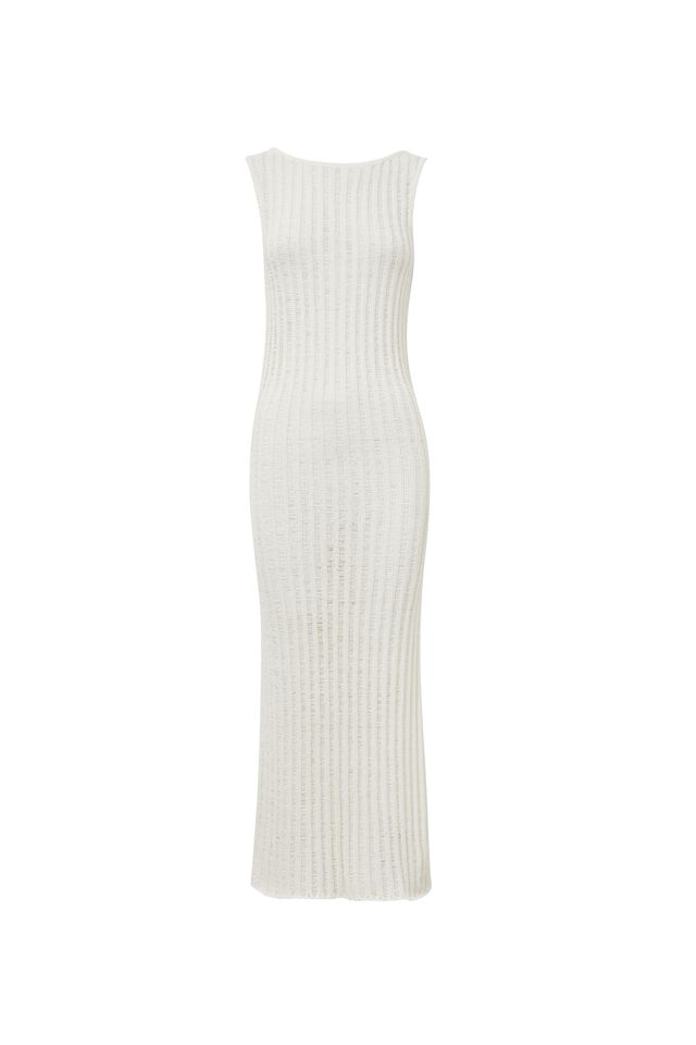 Nadia Open Knit Maxi Dress, WINTER WHITE