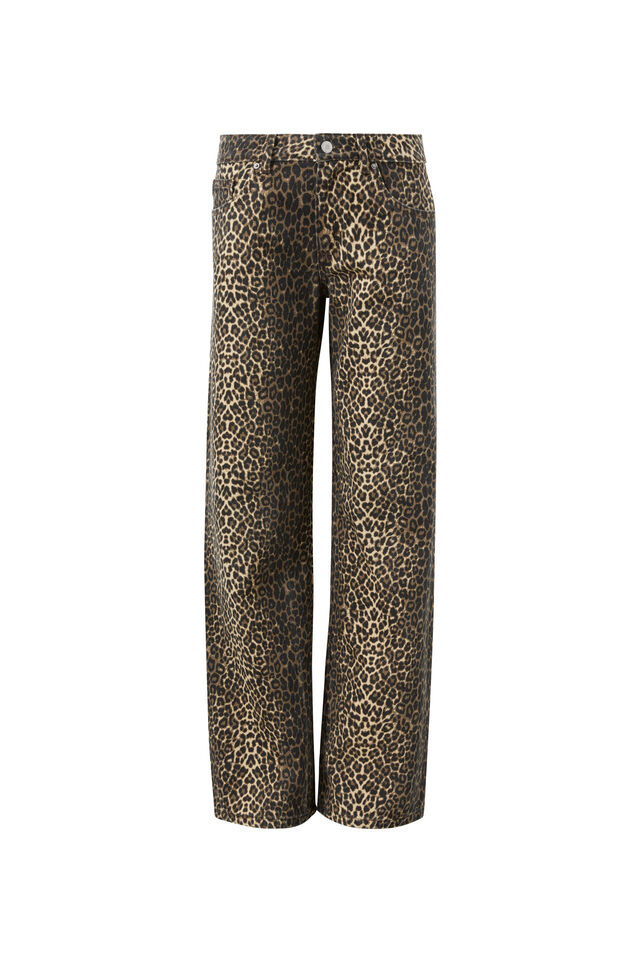 Low Rise Straight Jean, TYRA CHEETAH BROWN