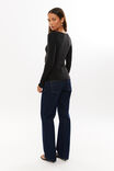 Super Smooth Celine Long Sleeve Top, BLACK - alternate image 3