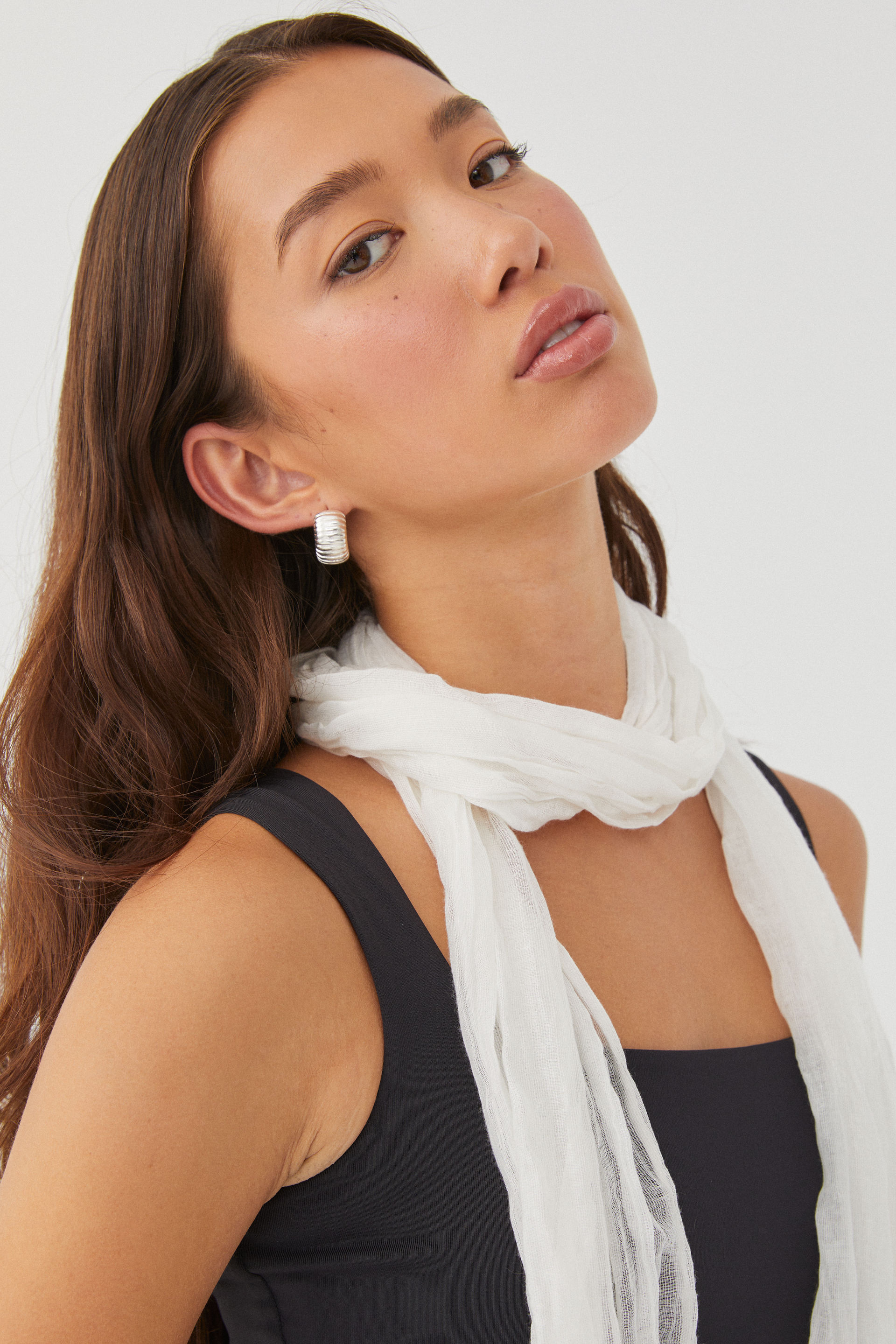 White outlet skinny scarf