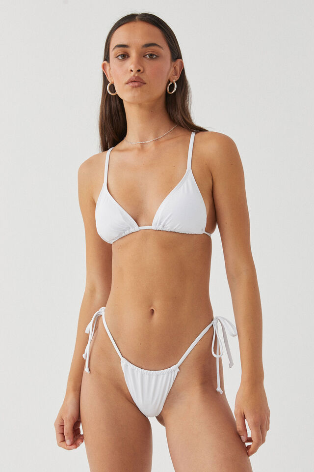 String Bikini Bottom, WHITE