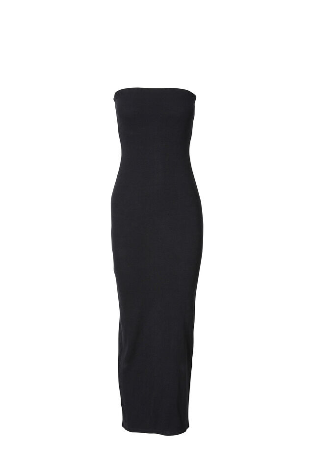 Mary Strapless Maxi Dress, BLACK