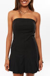 Polly Pleated Mini Dress, BLACK - alternate image 4