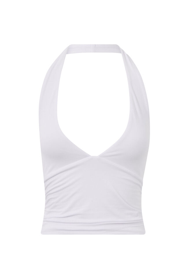 Soft Chelsea Halter Top, WHITE