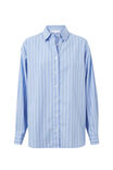 Tatum Oversized Shirt, BLUE STRIPE - alternate image 6