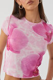 Raw Mesh Graphic T Shirt, PINK/ORCHID - alternate image 4