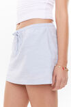 Henley Relaxed Linen Mini Skirt, MILKY BLUE - alternate image 4