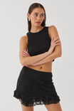 Lola Lace Mini Skirt, BLACK - alternate image 1