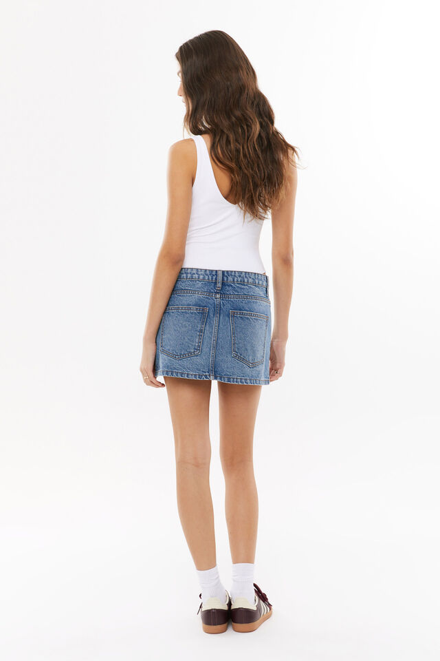 Maya Denim Mini Skirt, WINTER BLUE