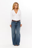 Isabel Zip Through Shirt, WHITE - alternate image 5