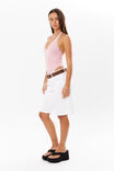 Low Rise Denim Jort, WHITE - alternate image 5