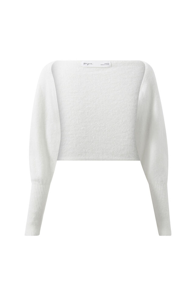 Katya Fluffy Knit Shrug, WINTER WHITE