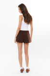 Malia Sweat Short, ESPRESSO BROWN - alternate image 3