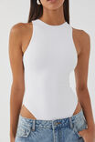 Luxe Sleeveless Bodysuit, WHITE - alternate image 5