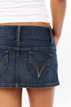Y2k Denim Mini Skirt, BRITNEY BLUE - alternate image 4