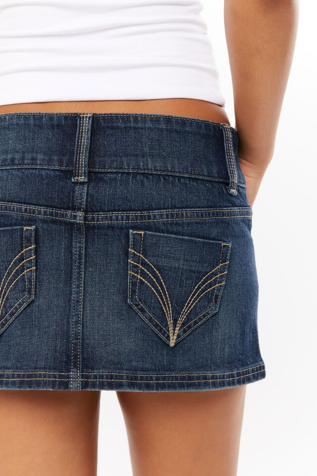 Y2k Denim Mini Skirt, BRITNEY BLUE