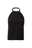 Scarlette Backless Halter Top, BLACK - alternate image 6