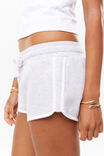 Ayla Sweat Short, LIGHT GREY MARLE/WHITE - alternate image 4