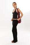 Fold Back Flare Pant, BLACK - alternate image 2