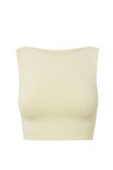Luxe Low Back Crop Top, ICED YELLOW - alternate image 6