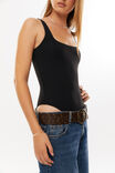 Luxe Square Scoop Bodysuit, BLACK - alternate image 5