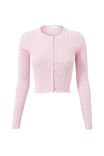 Quinny Cable Knit Cardi, PINK BLOOM - alternate image 5