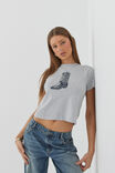 Everyday Graphic Tee, GREY MARLE/ COWGIRL - alternate image 5