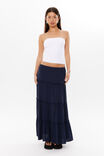 Sadie Tiered Maxi Skirt, ALL STAR NAVY - alternate image 1