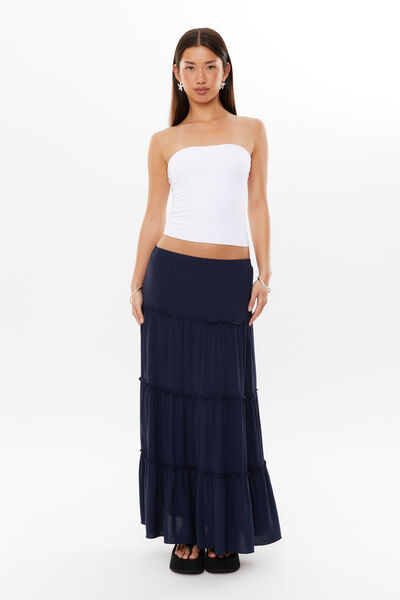 Sadie Tiered Maxi Skirt, ALL STAR NAVY
