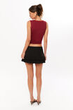 Estelle Pleated Mini Skort, BLACK - alternate image 3