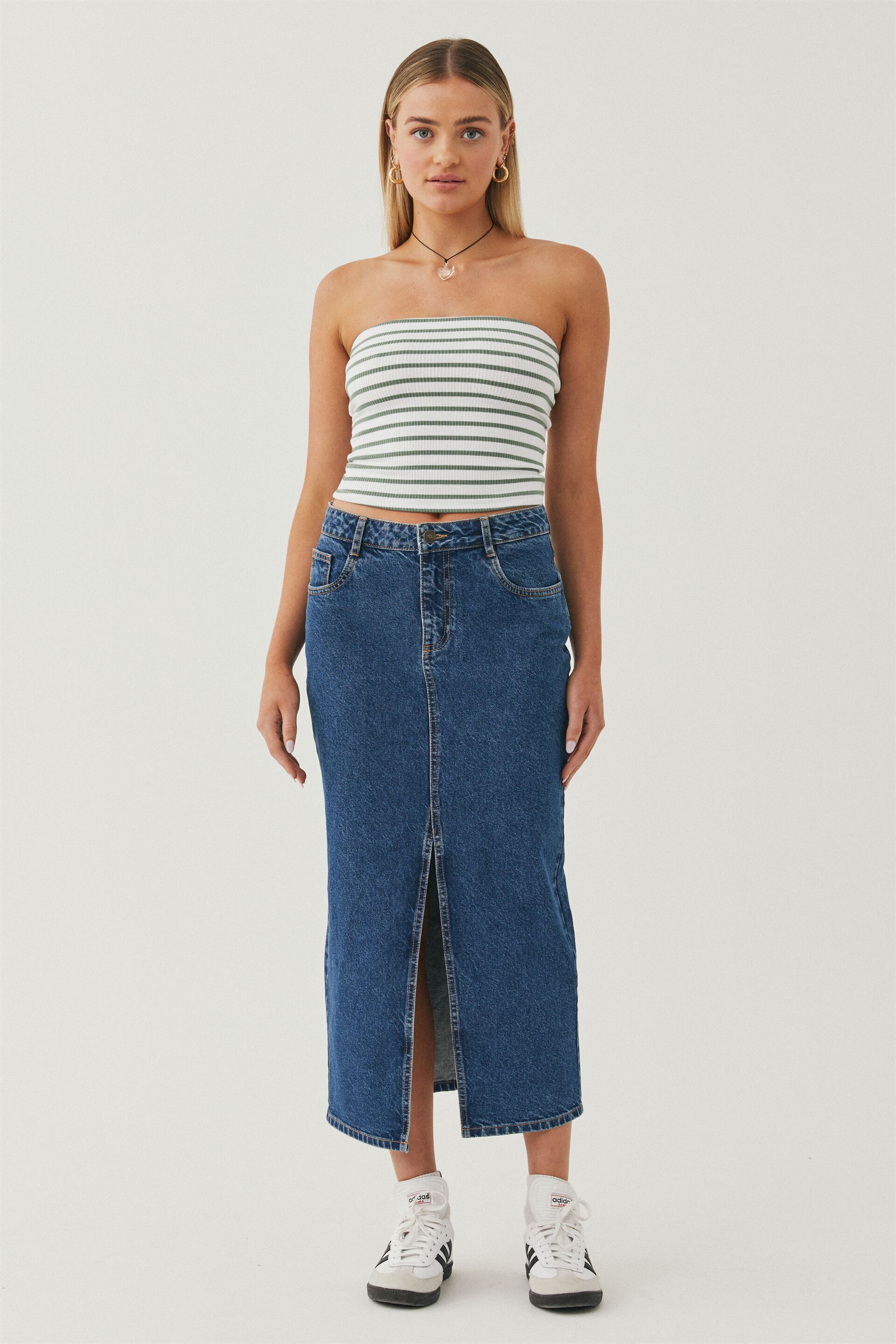 Supre black shop denim skirt