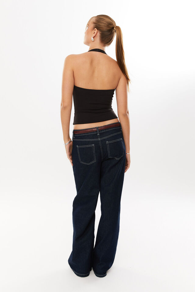 Luxe Halter Top, BLACK