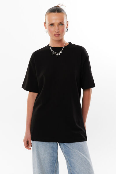 Oversized Tee, BLACK