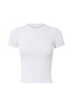 Cotton Fitted Tee, WHITE - alternate image 6