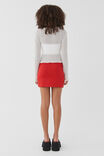 Luxe Hipster Mini Skirt, RUBY RED - alternate image 3