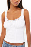 Lana Gathered Top, WHITE - alternate image 4
