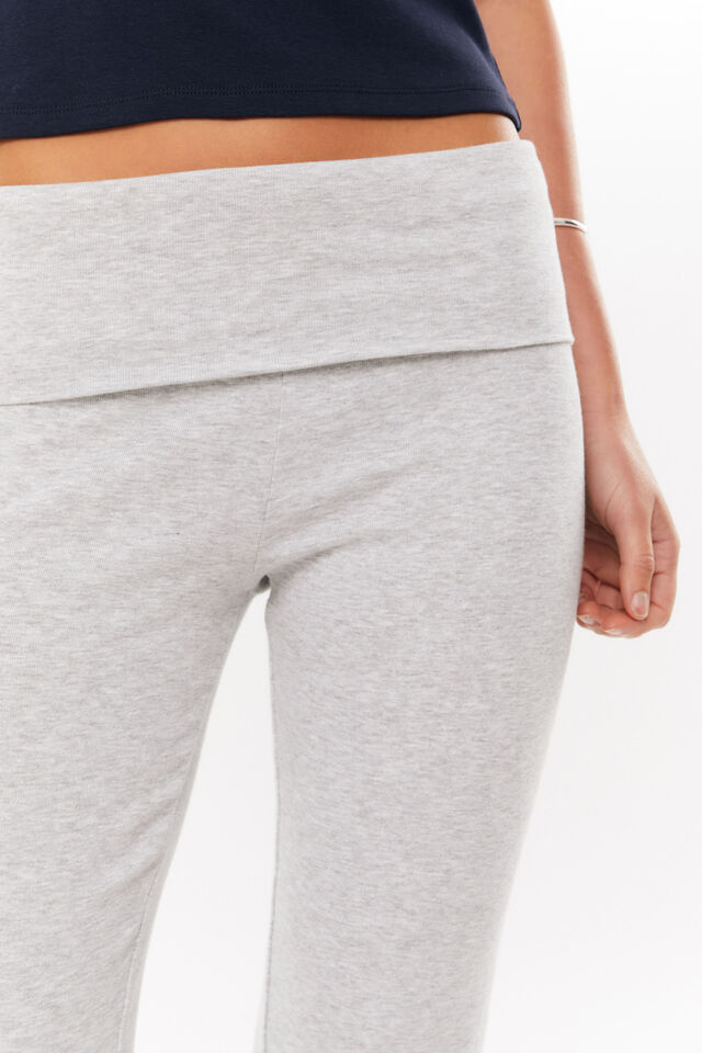 Fold Back Flare Pant, GREY MARLE