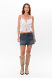 Amy Tie Front Cami, WHITE - alternate image 2
