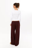 Jordyn Wide Leg Track Pant, WINTER WINE - alternate image 3
