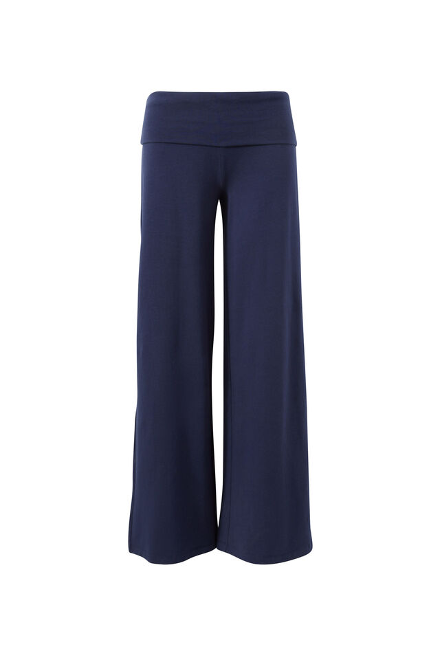 Fold Back Wide Leg Pant, ALL STAR NAVY