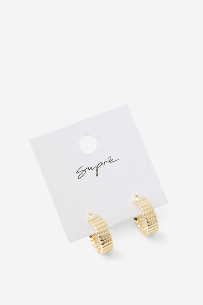 Earring Single Pack, GOLD/STACKED HOOP