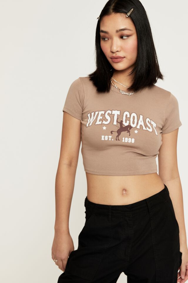 Bambi Graphic Tee, TOFFEE TAUPE/WEST COAST