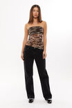 Sara Strapless Mesh Top, TULA TIGER BROWN - alternate image 1