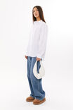 Tatum Oversized Shirt, WHITE - alternate image 4