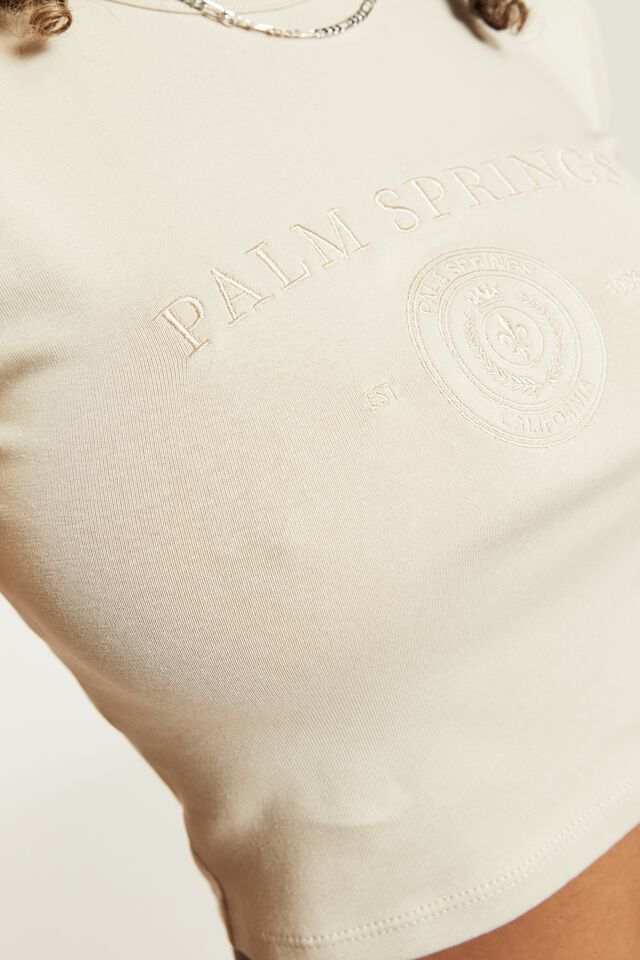 Bambi Printed T Shirt, BEIGE BUFF/PALM SPRINGS