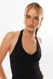 Luxe Halter Top, BLACK - alternate image 4