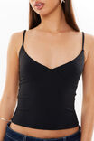 Luxe Strappy V Neck Cami, BLACK - alternate image 4