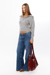 Jacqui Quarter Zip Knit Jumper, GREY MARLE - alternate image 5