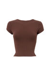 Soft Backless Tee, ESPRESSO BROWN - alternate image 6